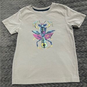 Tea Collection Kids Graphic Tee - Gray with Colorful Insect Design